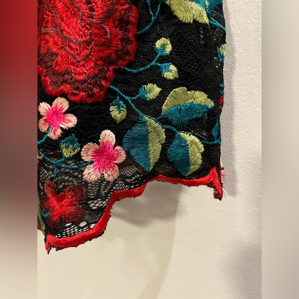 Aidan Mattox Blouson Floral Embroidered Dress - US Size 12 sku#31 - Picture 9 of 13